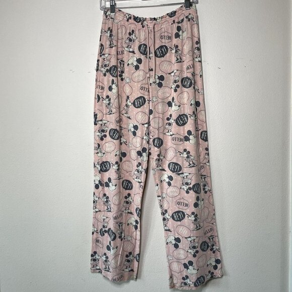 Disney Mickey & Minnis Mouse Pajama Set PJs Long Sleeve Juniors Medium 7-9 - Picture 5 of 7